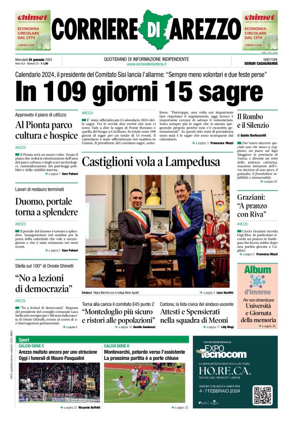 Corriere di Arezzo 24 01 2024